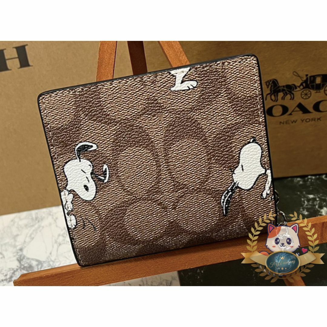 COACH(コーチ)のコーチ ピーナッツ スナップ ウォレット シグネチャー キャンバス　おまけ付き レディースのファッション小物(財布)の商品写真