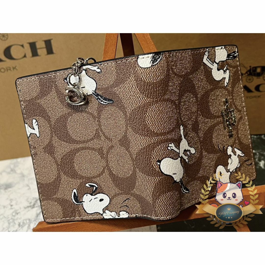 COACH(コーチ)のコーチ ピーナッツ スナップ ウォレット シグネチャー キャンバス　おまけ付き レディースのファッション小物(財布)の商品写真