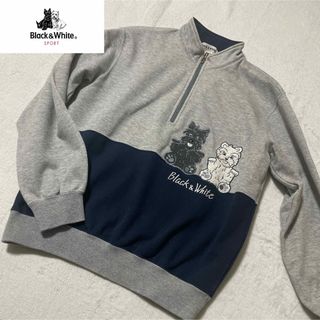 ブラックアンドホワイトスポーツウェア(Black & White Sportswear)のBlack&White スポーツウェア　メンズ　ハーフジップ　トレーナー　S(ウエア)