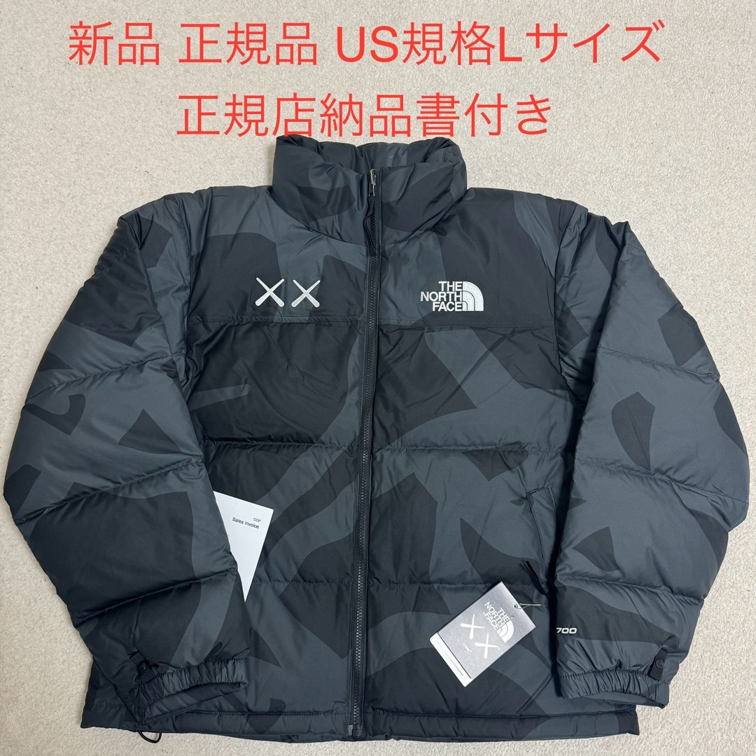 新品 正規品 限定 kaws northface nuptse Lサイズ | フリマアプリ ラクマ