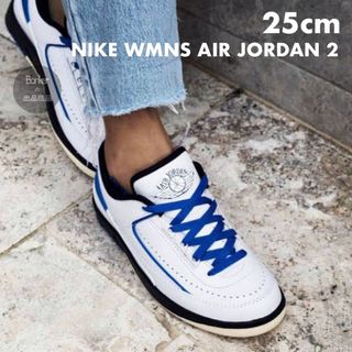 ナイキ(NIKE)の25《新品》NIKE WMNS エアジョーダン 2 LOW ブルー ホワイト(スニーカー)