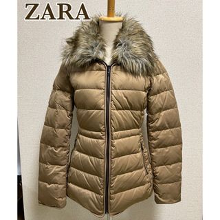 ZARA - 値下げ【新品】ZARAジャケット カーキ（取り外し可能ファー付き