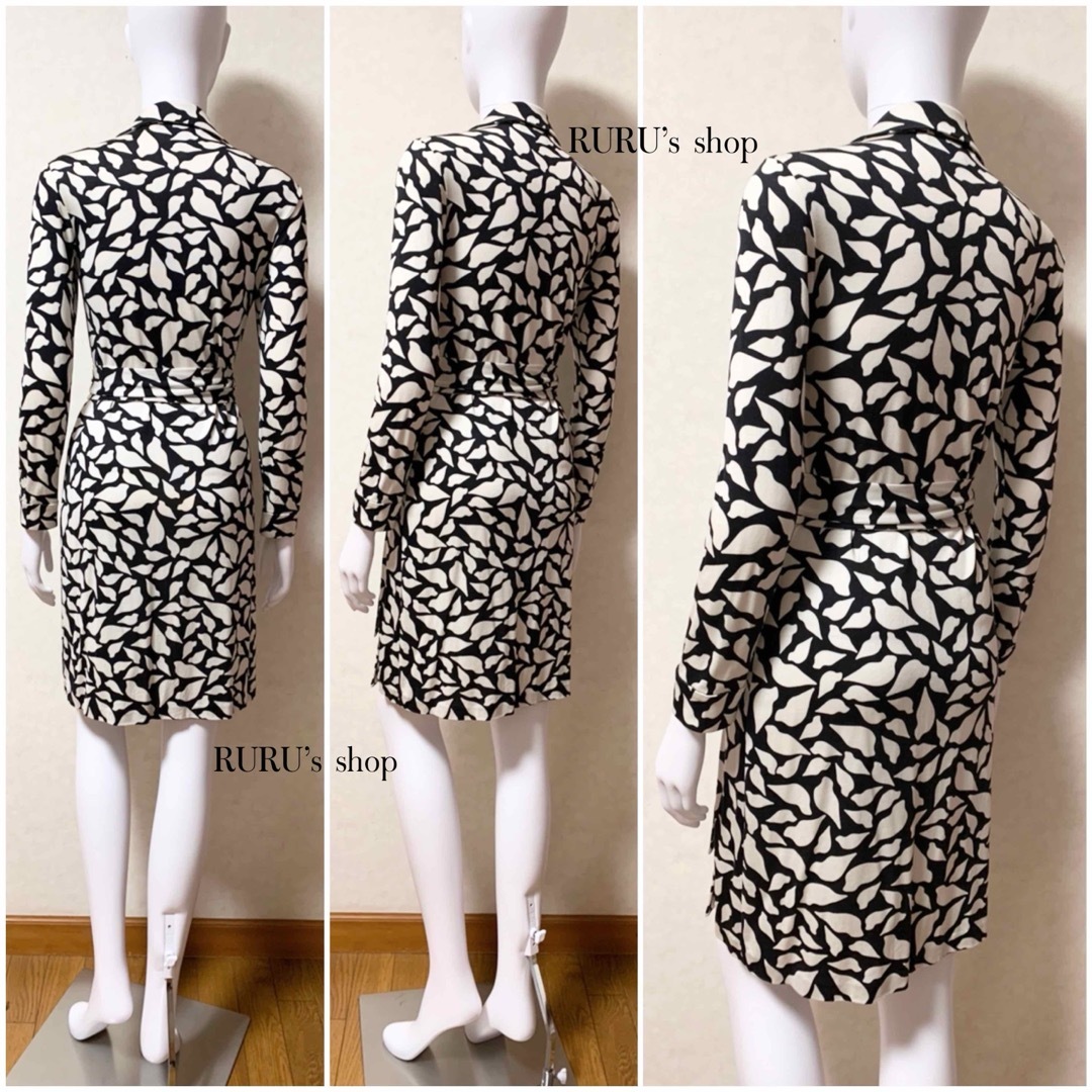 DIANE von FURSTENBERG(ダイアンフォンファステンバーグ)の新品 ダイアンフォンファステンバーグ リッププリント ラップワンピース ドレス2 レディースのワンピース(ひざ丈ワンピース)の商品写真