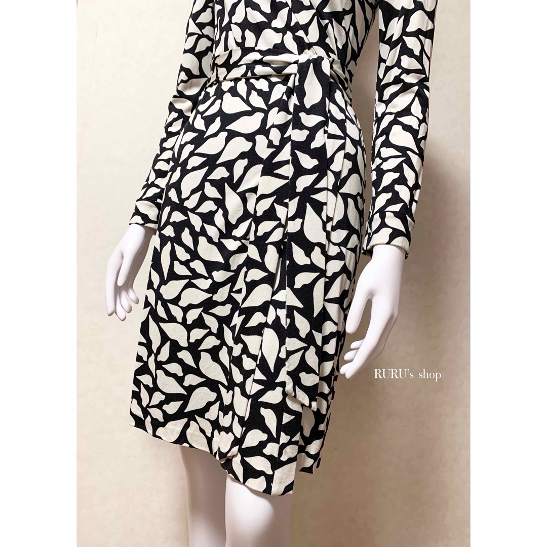 DIANE von FURSTENBERG(ダイアンフォンファステンバーグ)の新品 ダイアンフォンファステンバーグ リッププリント ラップワンピース ドレス2 レディースのワンピース(ひざ丈ワンピース)の商品写真