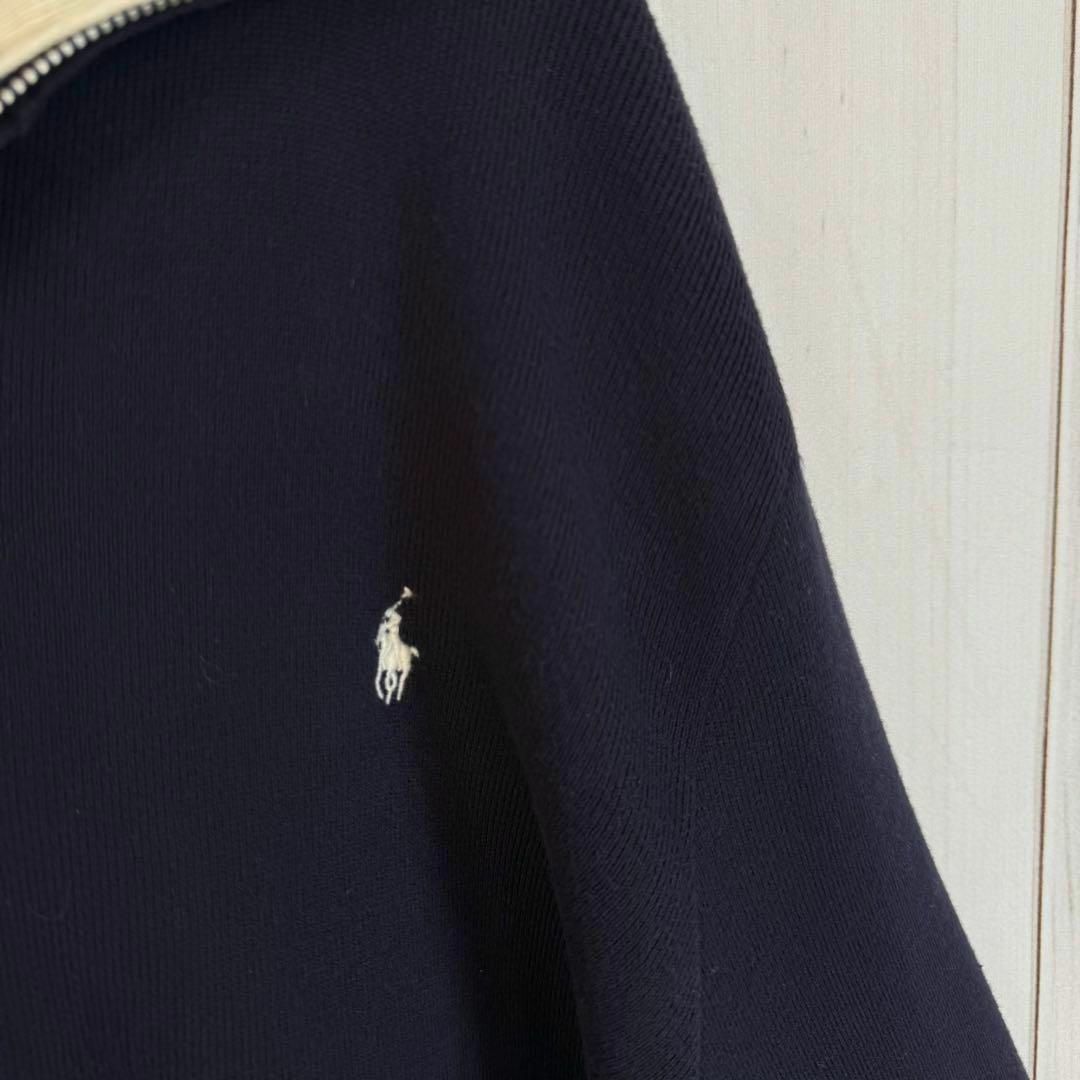 POLO RALPH LAUREN(ポロラルフローレン)の【希少デザイン】　ポロラルフローレン　ニット　フルジップ　バイカラー　XL メンズのトップス(ニット/セーター)の商品写真