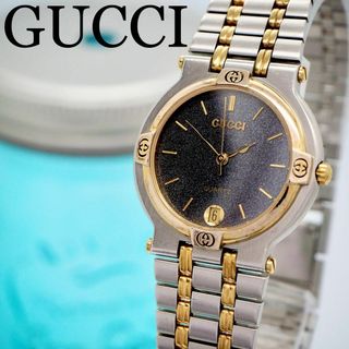 グッチ(Gucci)の493 GUCCI グッチ時計　メンズ腕時計　ブラック　ゴールド　コンビ　希少(腕時計(アナログ))