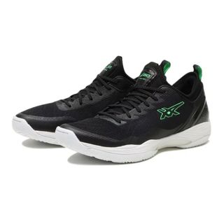 アシックス(asics)の美品 アシックス バスケットシューズ 24㎝ ブラック グリーン バッシュ(スニーカー)