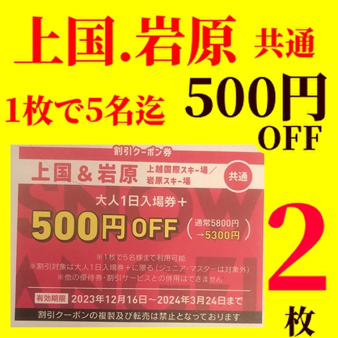 安い購入 上国&岩原スキー場 その他 - 上国、岩原スキー場1日リフト券