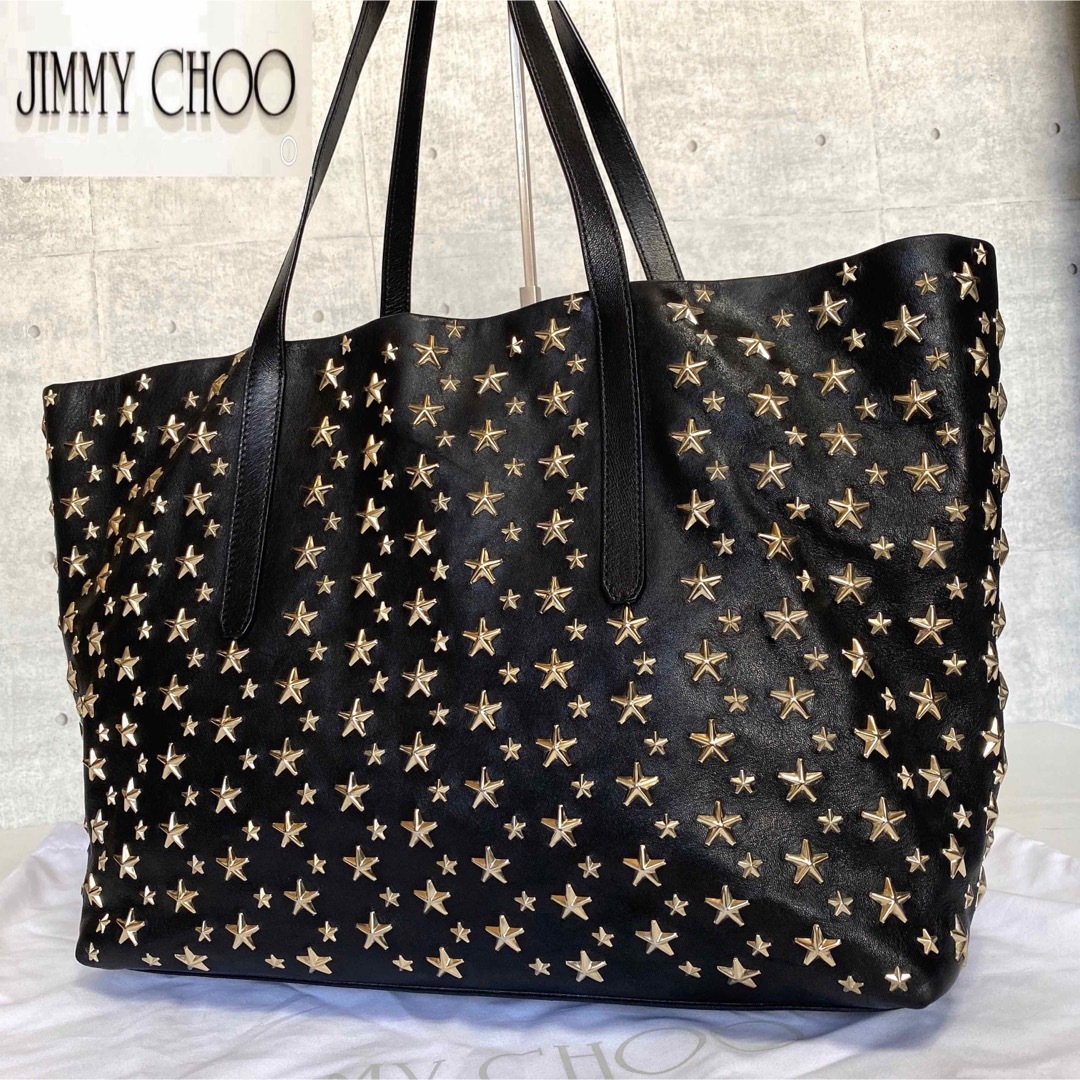 JIMMY CHOO(ジミーチュウ)の専用品JIMMY CHOO PIMLICO BLACK スタッズ トートバッグ メンズのバッグ(トートバッグ)の商品写真