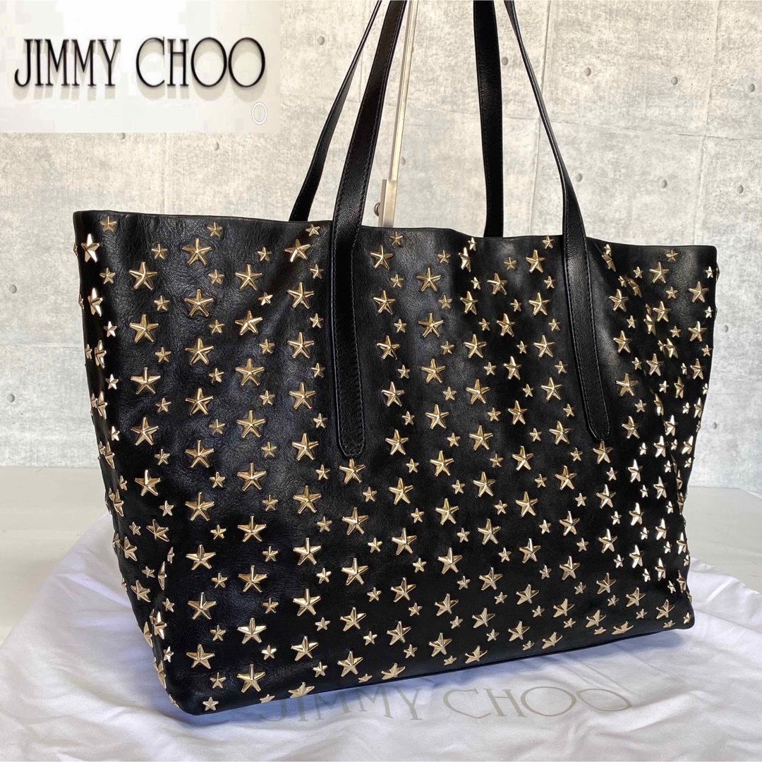 JIMMY CHOO(ジミーチュウ)の専用品JIMMY CHOO PIMLICO BLACK スタッズ トートバッグ メンズのバッグ(トートバッグ)の商品写真