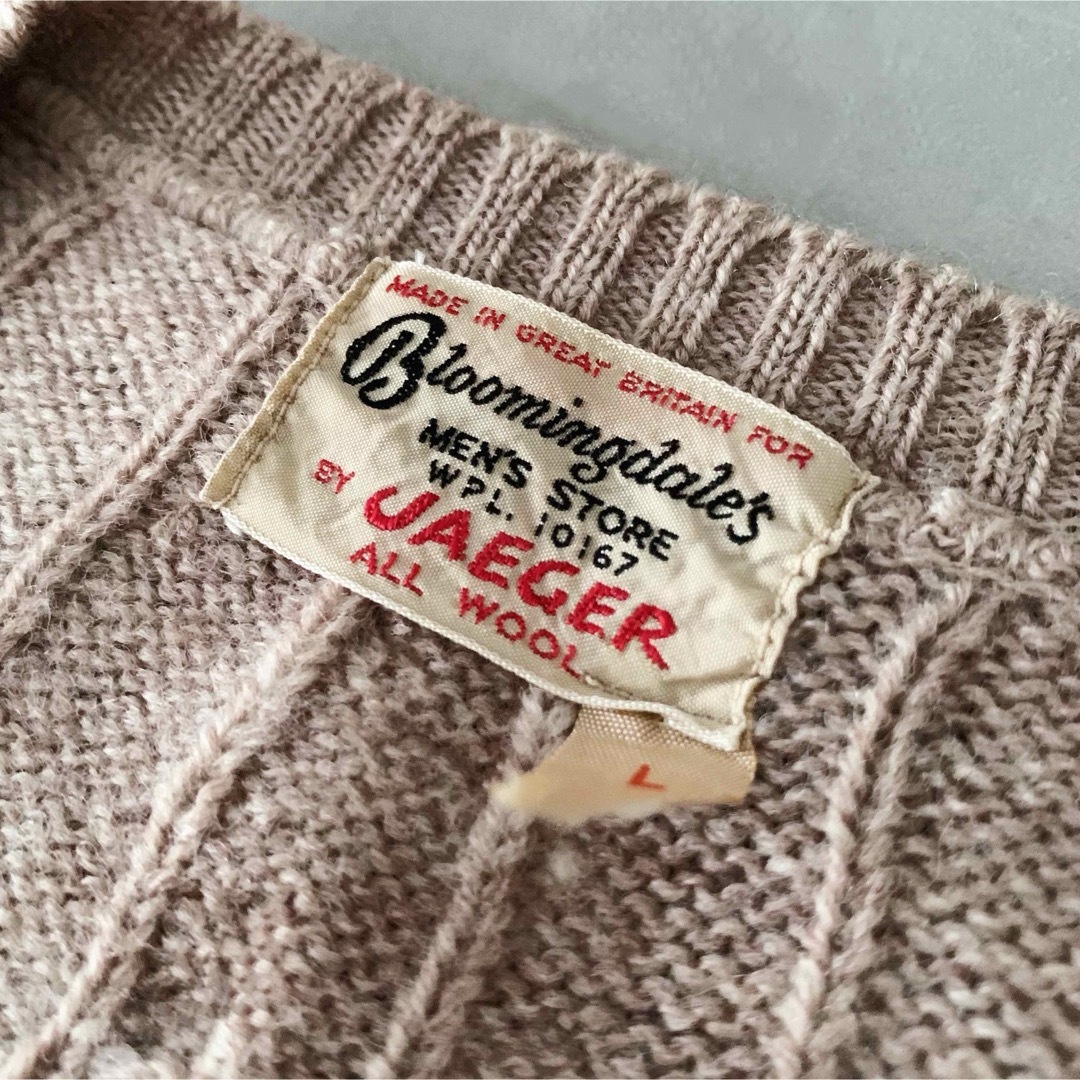 50’s “JAEGER” Vintage Cable Knit Vest メンズのトップス(ベスト)の商品写真