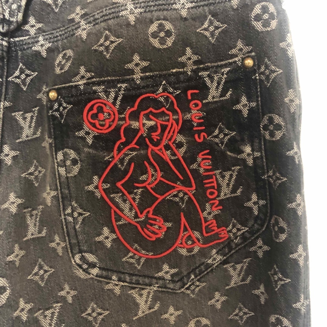 LOUIS VUITTON(ルイヴィトン)のLOUIS VUITTON 22AW モノグラムジャガードバギーデニムパンツ  メンズのパンツ(デニム/ジーンズ)の商品写真