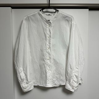 ユニクロ(UNIQLO)のUNIQLO ユニクロ ノーカラー シャツ(シャツ/ブラウス(長袖/七分))