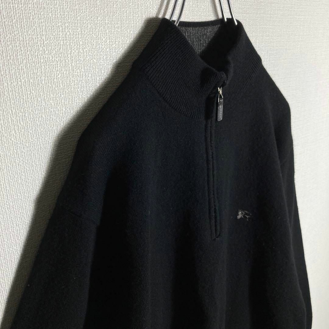 【美品】バーバリーロンドン　ハーフジップニット　刺繍　セーター　即完売モデル