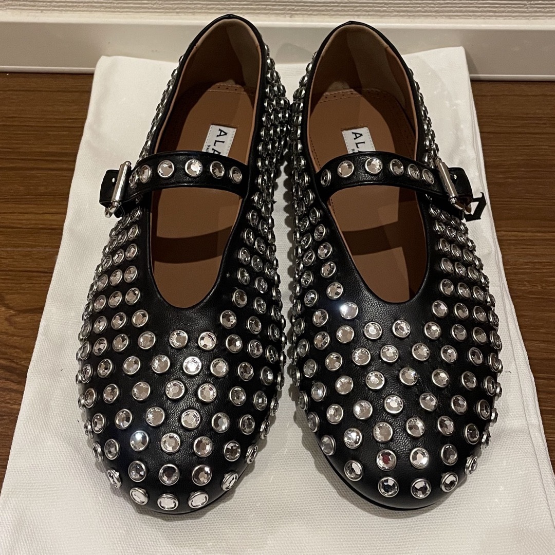 新品!アライア ALAIA バレエシューズ ライトストーンバレリーナシューズ36 新品!アライア ALAIA バレエシューズ ライトストーンバレリーナシューズ36