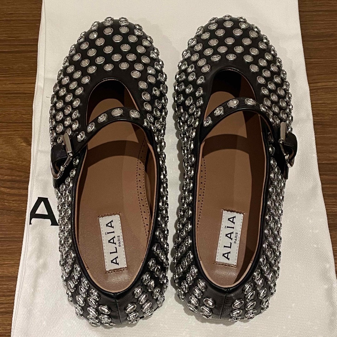 新品!アライア ALAIA バレエシューズ ライトストーンバレリーナシューズ36 新品!アライア ALAIA バレエシューズ ライトストーンバレリーナシューズ36