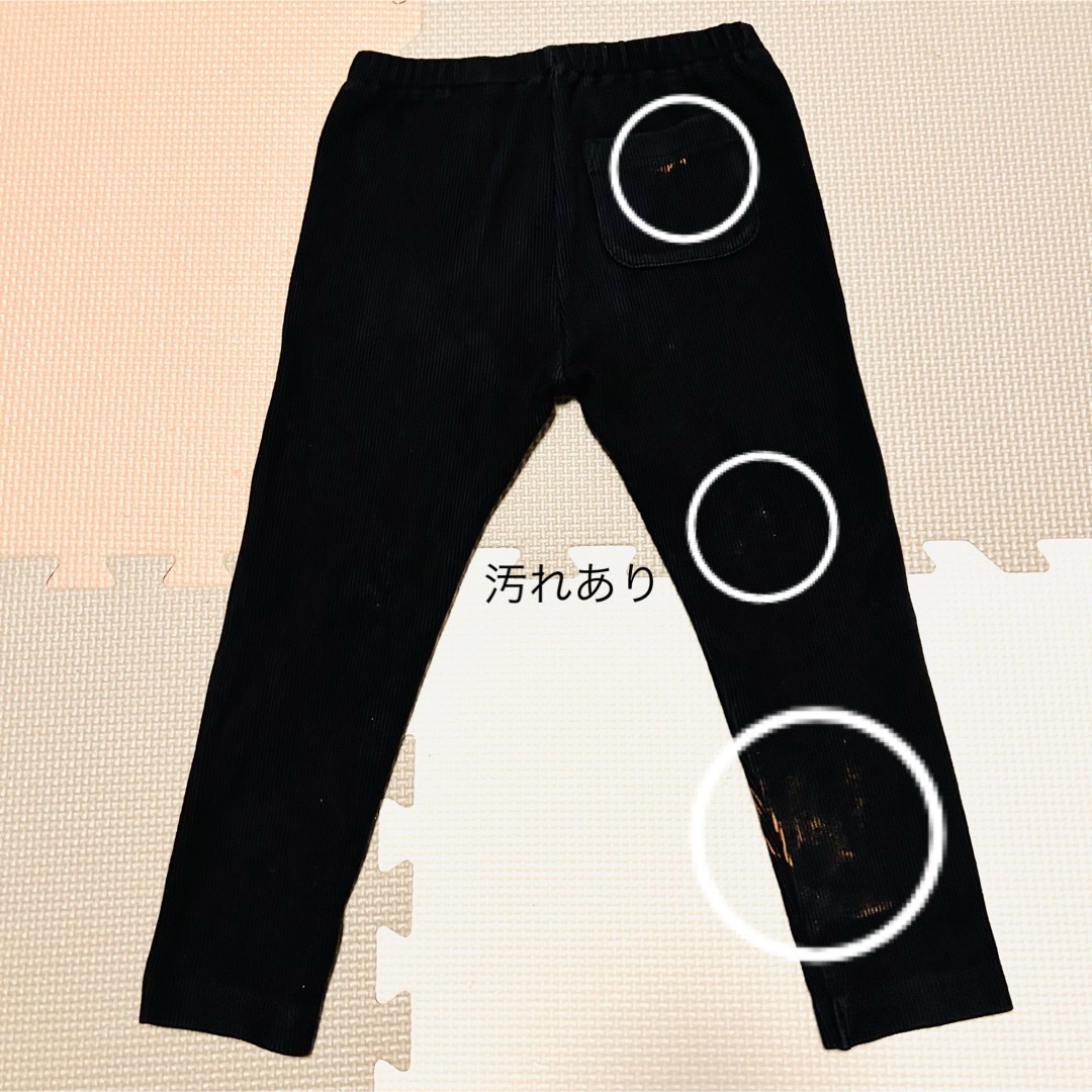 UNIQLO(ユニクロ)のユニクロ レギンス 100cm 黒 ブラック キッズ/ベビー/マタニティのキッズ服男の子用(90cm~)(パンツ/スパッツ)の商品写真