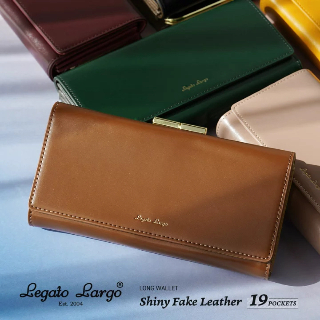 Legato Largo(レガートラルゴ)の長財布 レディース がま口 ブランド カード 大容量 きれいめ LJE 1553 レディースのファッション小物(財布)の商品写真