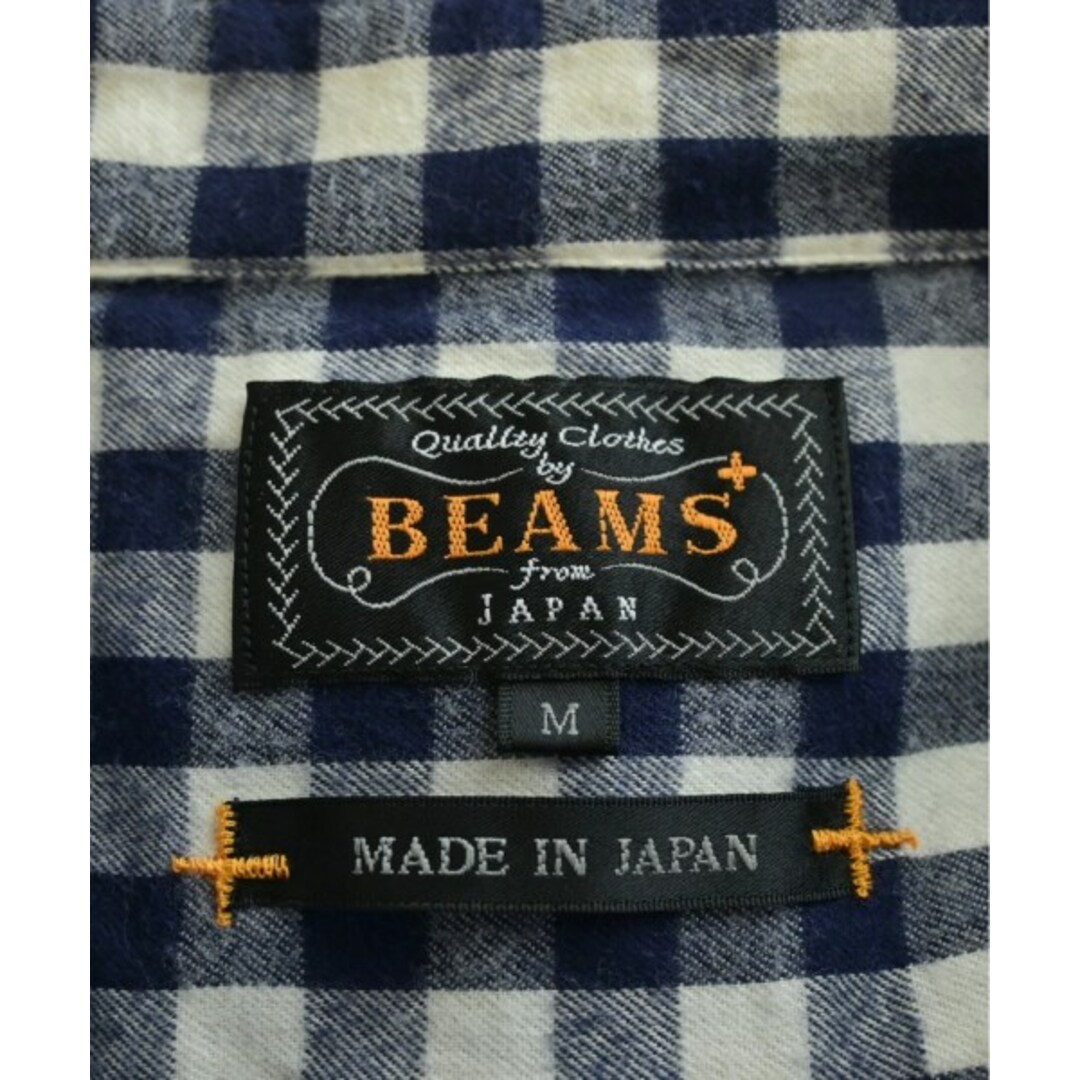 BEAMS PLUS(ビームスプラス)のBEAMS PLUS ビームスプラス カジュアルシャツ M 紺x白(チェック) 【古着】【中古】 メンズのトップス(シャツ)の商品写真