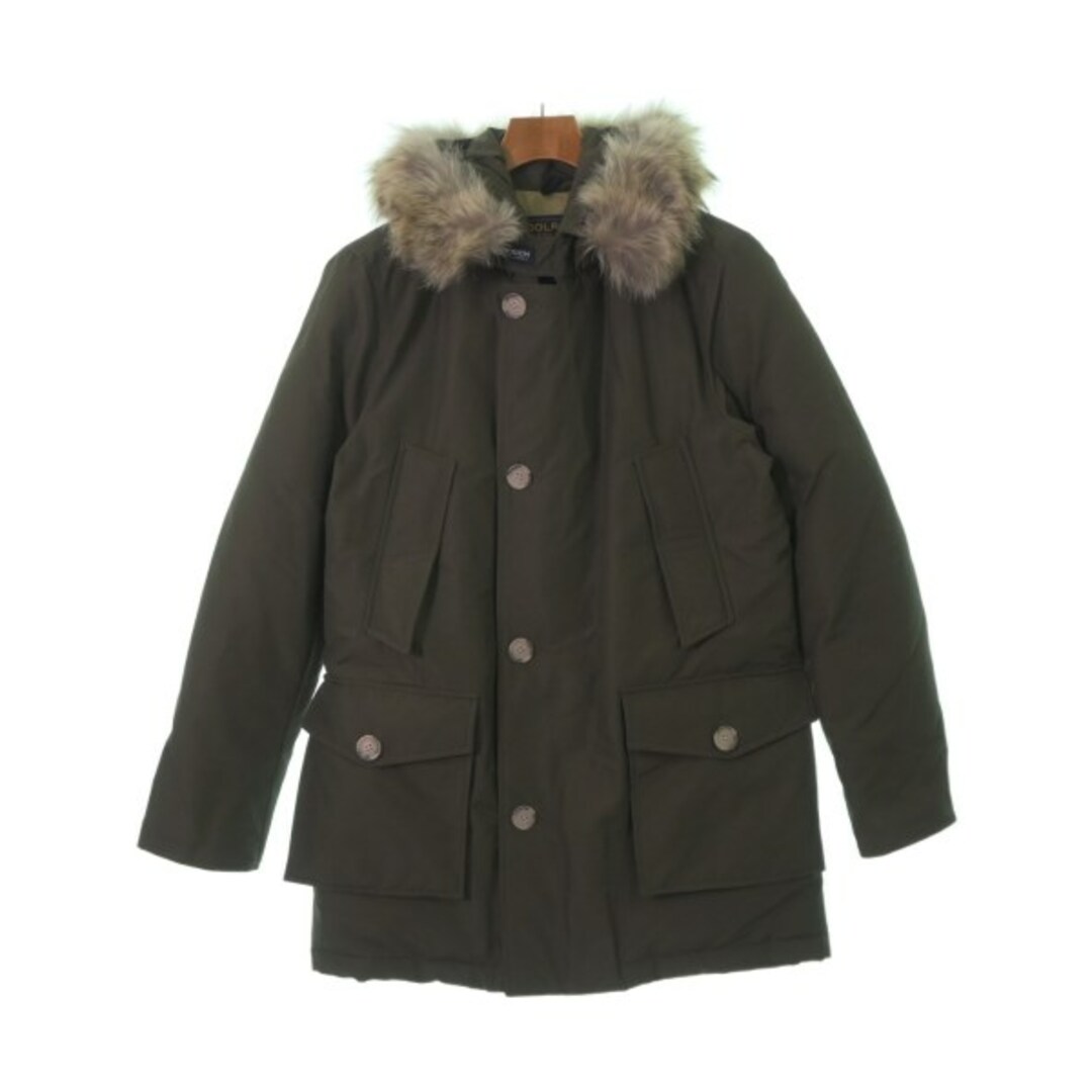 直送送料無料 WOOLRICH ウールリッチ ダウンコート S カーキ 【古着】