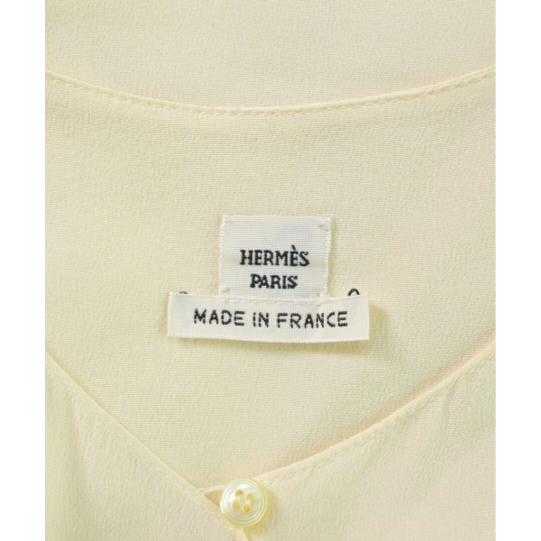 Hermes(エルメス)のHERMES エルメス ブラウス 34(XXS位) 黄 【古着】【中古】 レディースのトップス(シャツ/ブラウス(長袖/七分))の商品写真