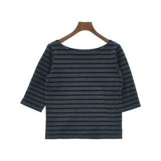 アニエスベー(agnes b.)のAgnes b. Tシャツ・カットソー 1(S位) グレーx紺(ボーダー) 【古着】【中古】(カットソー(半袖/袖なし))