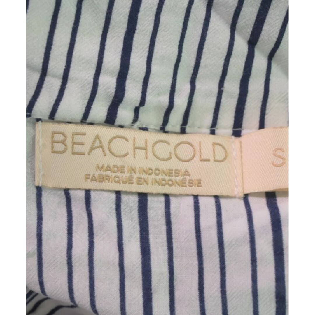 BEACH GOLD ビーチゴールド ワンピース S 白x紺(ストライプ) 【古着】【中古】 レディースのワンピース(ひざ丈ワンピース)の商品写真