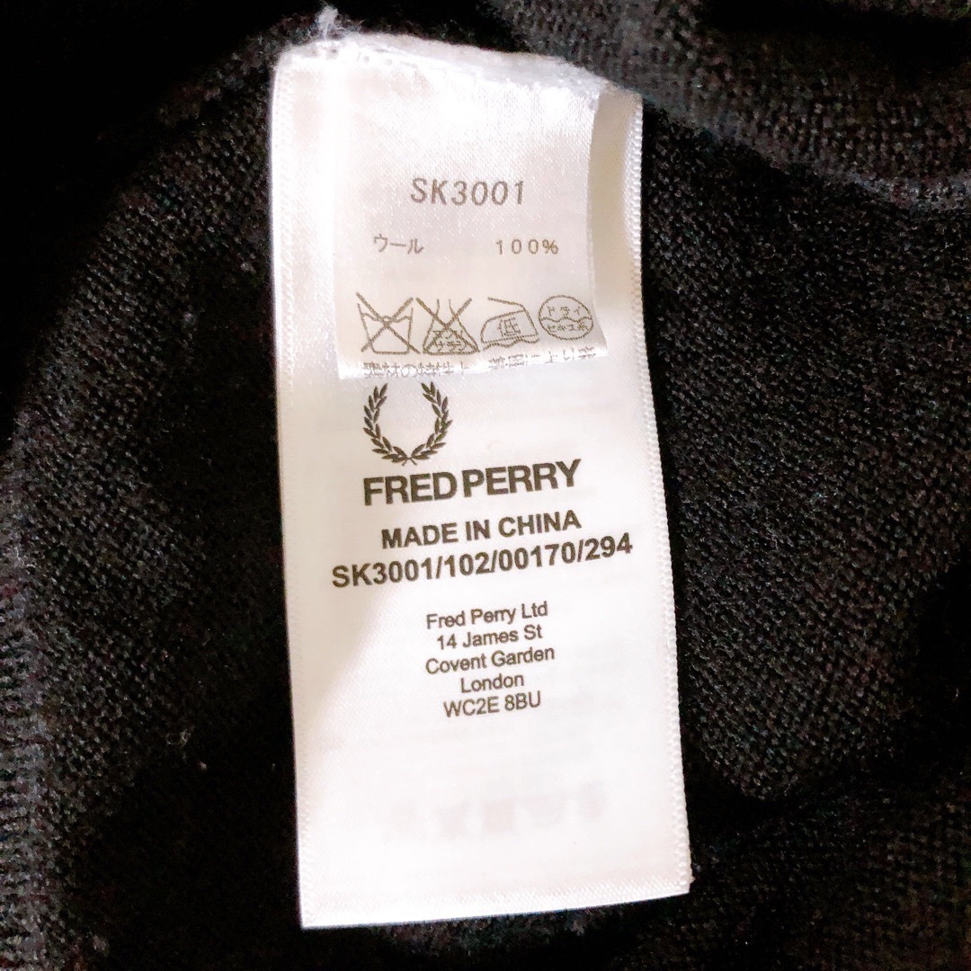 FRED PERRY(フレッドペリー)の美品【FRED PERRY】フレッドペリー カーディガン メリノウール  メンズのトップス(カーディガン)の商品写真