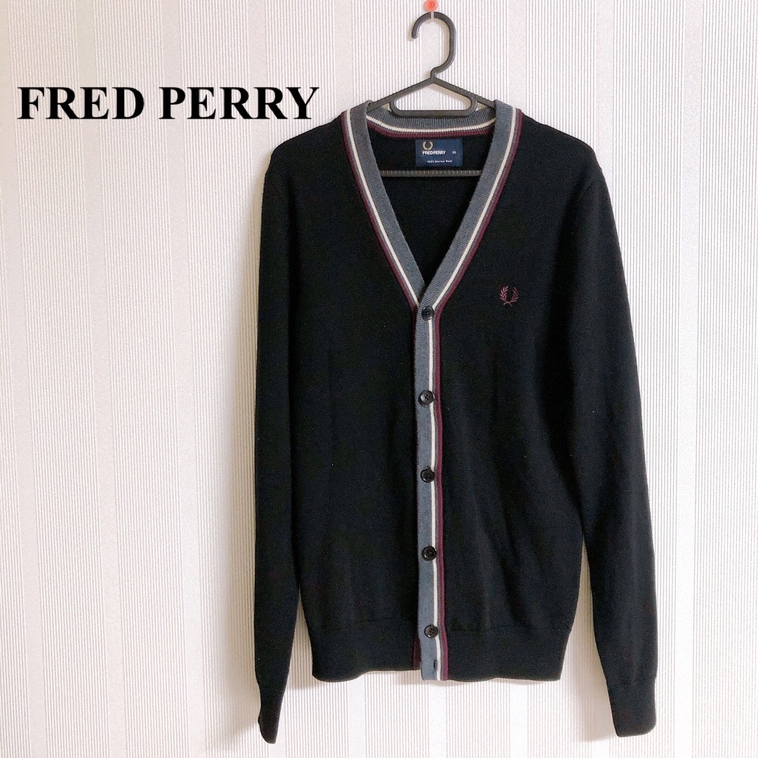 FRED PERRY(フレッドペリー)の美品【FRED PERRY】フレッドペリー カーディガン メリノウール  メンズのトップス(カーディガン)の商品写真