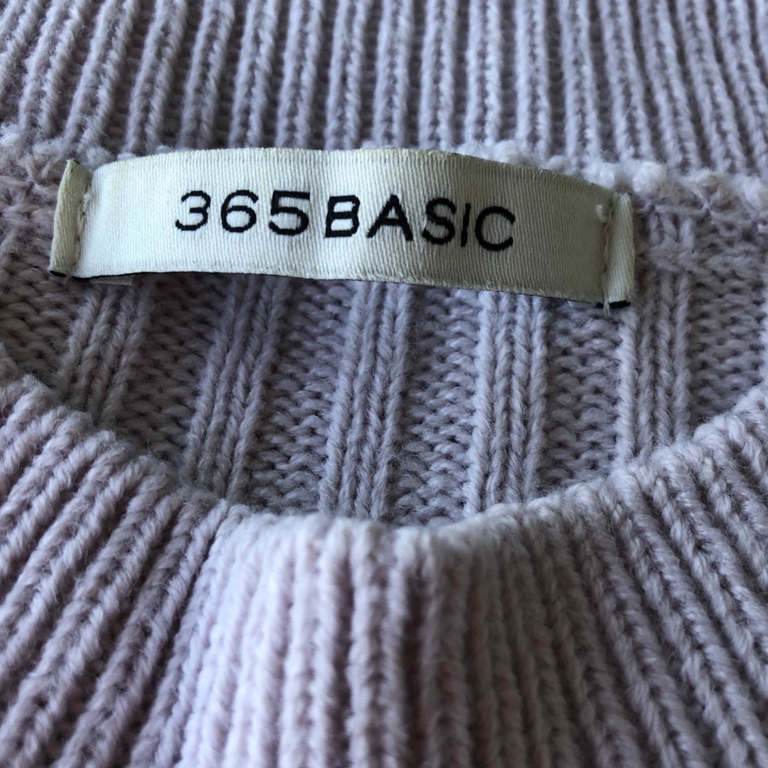 365BASIC リブニット　グレー レディースのトップス(ニット/セーター)の商品写真