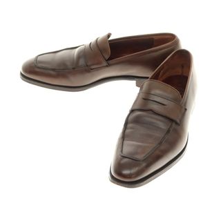 クロケットアンドジョーンズ(Crockett&Jones)の【中古】クロケットアンドジョーンズ CROCKETT&JONES 5749 ハンドグレード コインローファー ブラウン【サイズ8D】【メンズ】(ドレス/ビジネス)