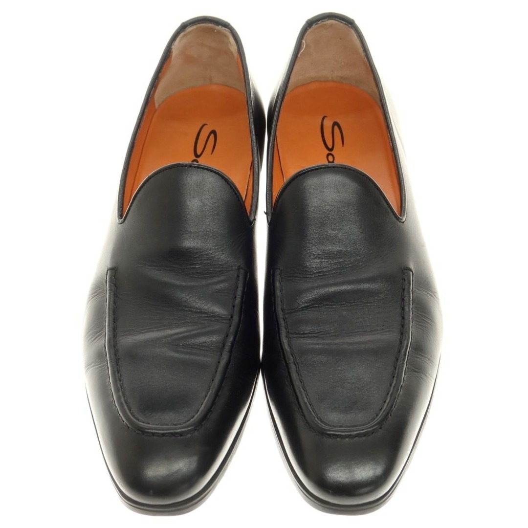 Santoni(サントーニ)の【中古】サントーニ Santoni Uチップ ヴァンプ ローファー ブラック【サイズ8 1/2】【メンズ】 メンズの靴/シューズ(ドレス/ビジネス)の商品写真