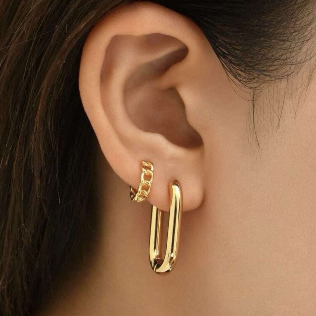 gold hoop pierce2 レディースのアクセサリー(ピアス)の商品写真