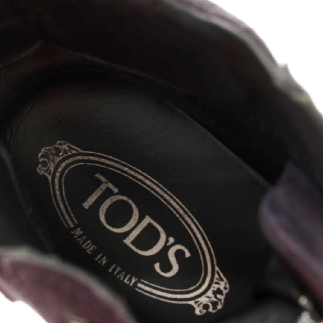 TOD'S(トッズ)の【中古】トッズ TOD'S レザー ハイカット スニーカー ネイビー【サイズ6】【メンズ】 メンズの靴/シューズ(スニーカー)の商品写真