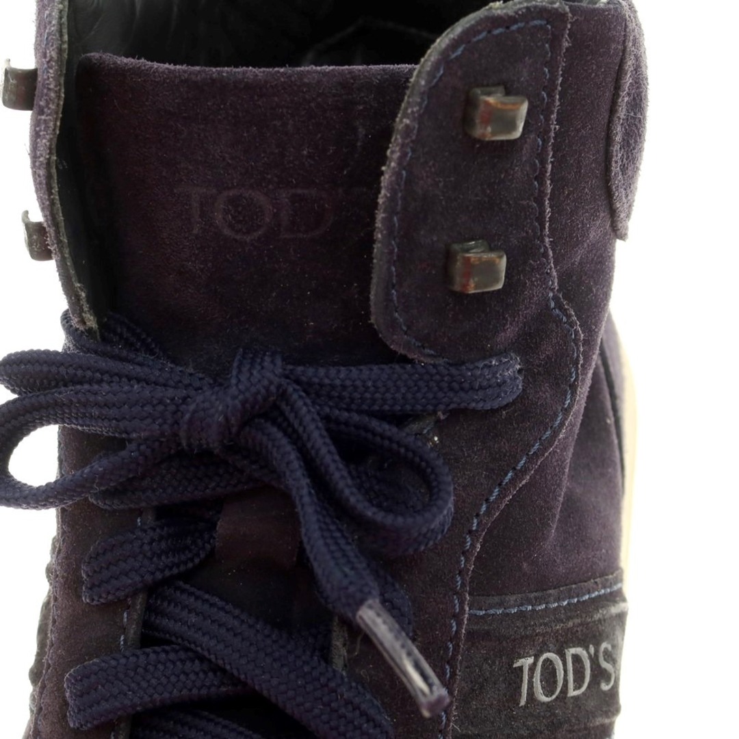 TOD'S(トッズ)の【中古】トッズ TOD'S レザー ハイカット スニーカー ネイビー【サイズ6】【メンズ】 メンズの靴/シューズ(スニーカー)の商品写真