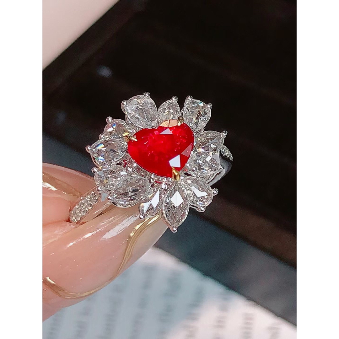 天然 ルビー ダイヤモンド リング 1.00ct k18 ¥ レディースのアクセサリー(リング(指輪))の商品写真