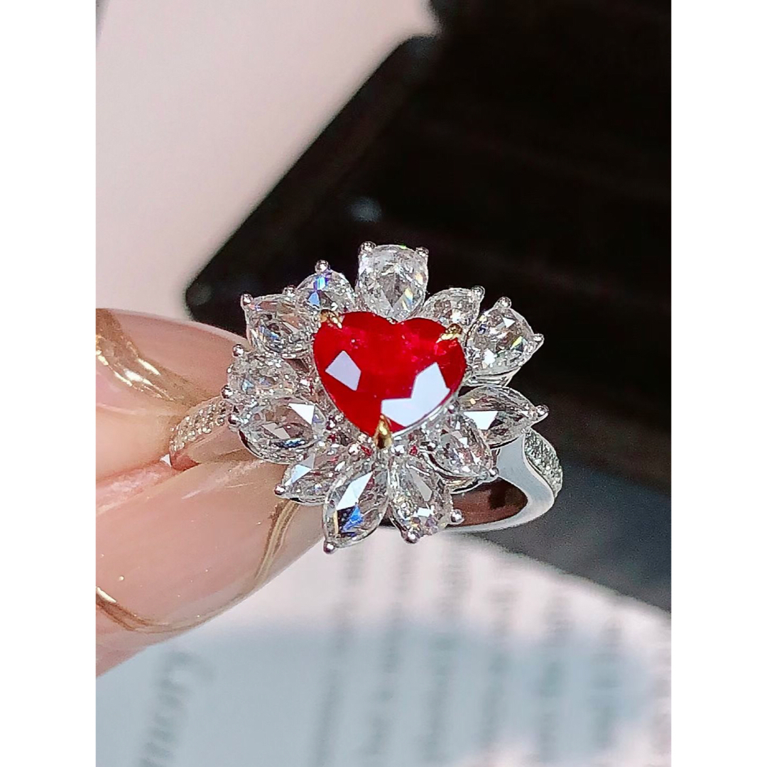 天然 ルビー ダイヤモンド リング 1.00ct k18 ¥ レディースのアクセサリー(リング(指輪))の商品写真