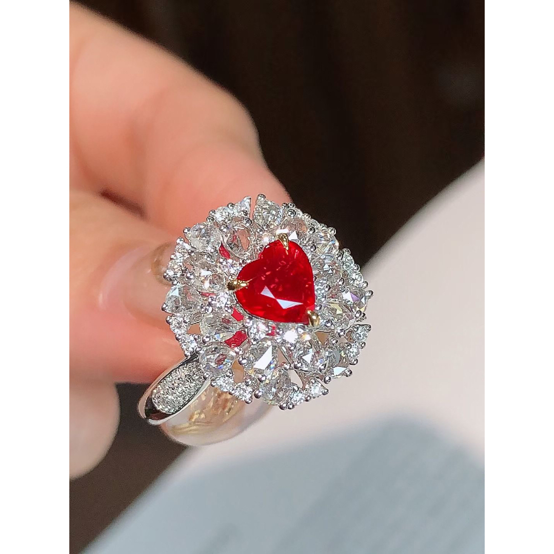 天然 ルビー ダイヤモンド リング 1.2ct k18 ¥3 レディースのアクセサリー(リング(指輪))の商品写真