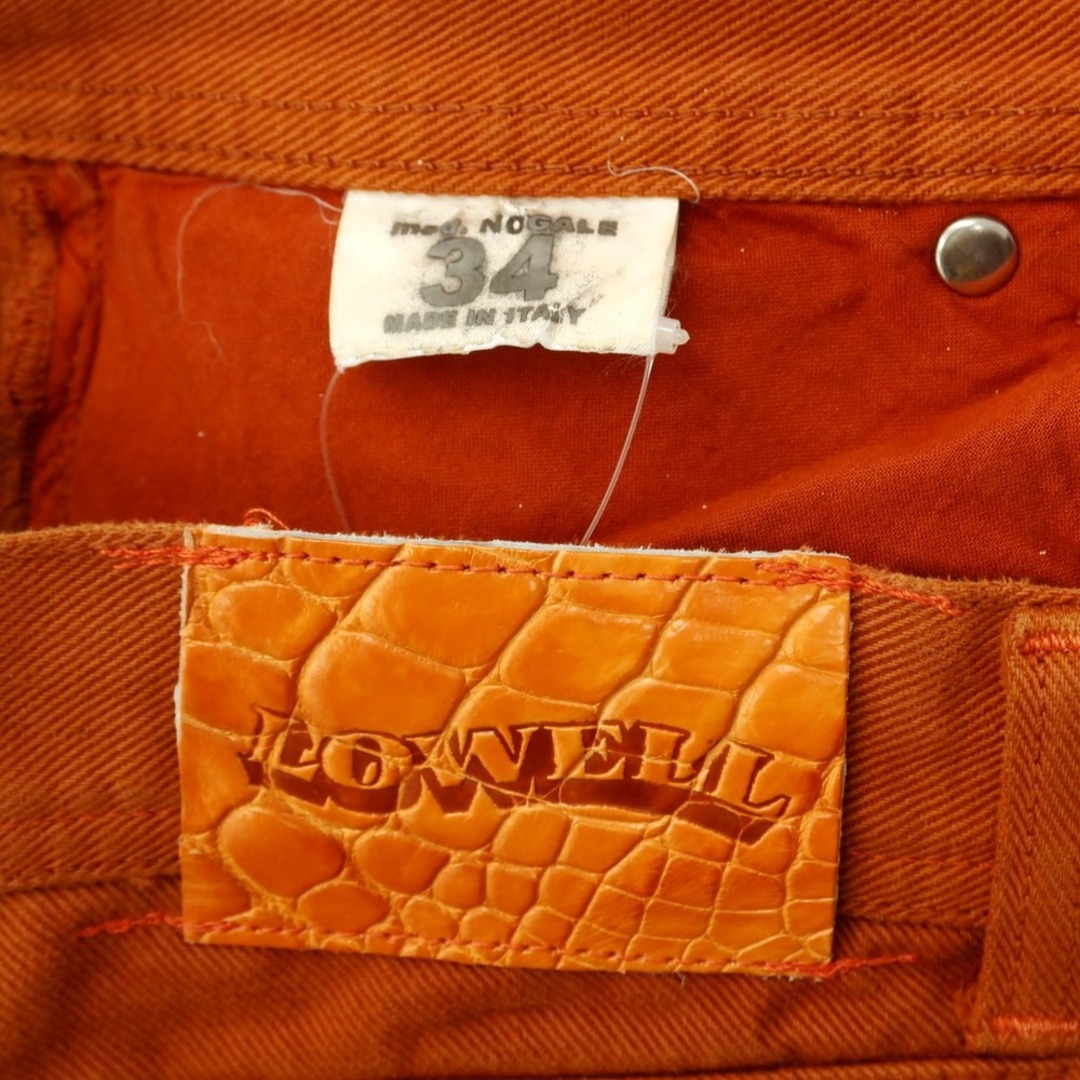 【中古】ロウェル LOWELL ジーンス デニムパンツ オレンジ【サイズ34】【メンズ】 メンズのパンツ(デニム/ジーンズ)の商品写真