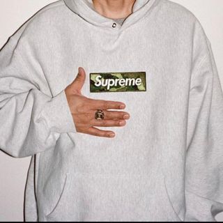シュプリーム(Supreme)のsupreme Box Logo Hooded Sweatshirt 灰色 L(パーカー)