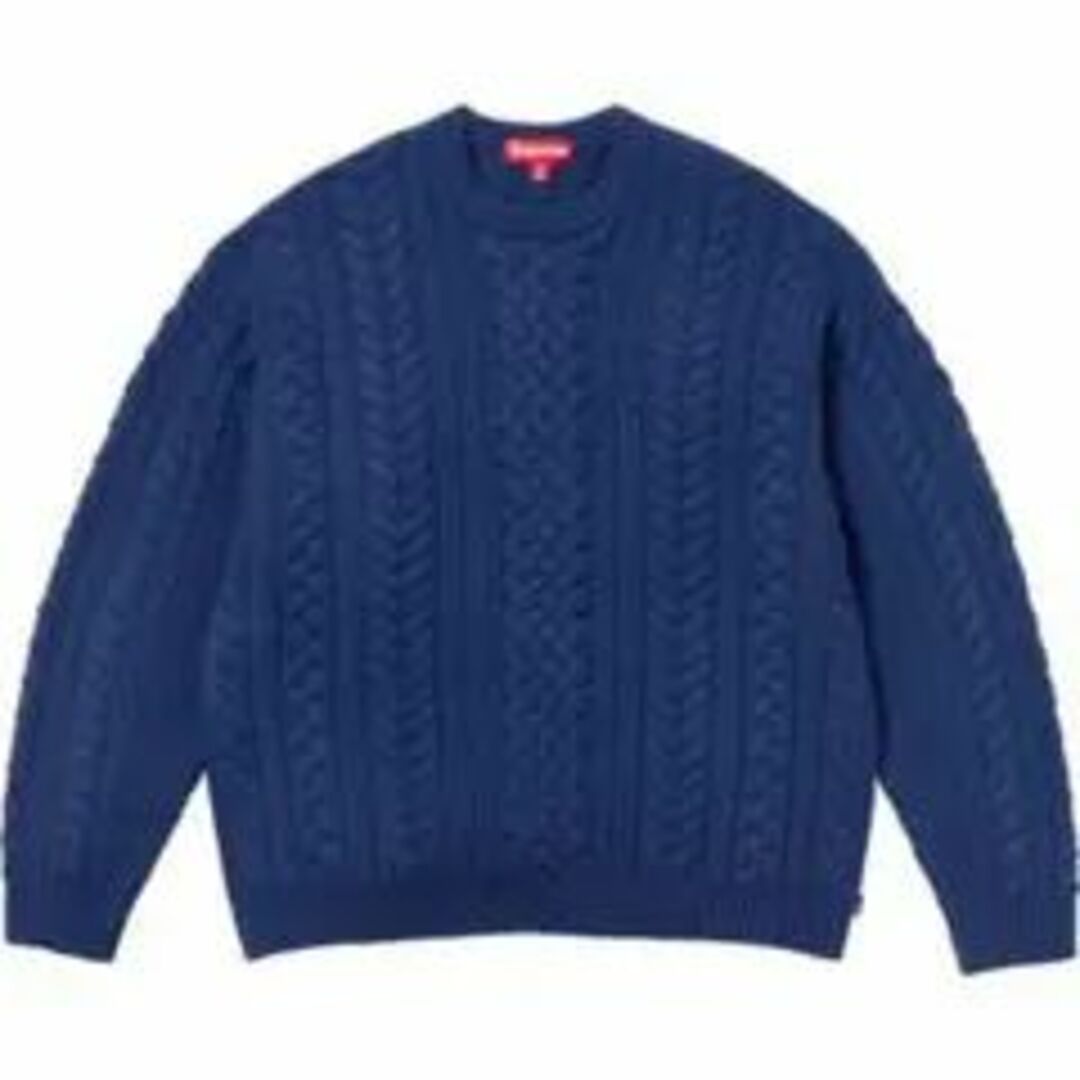 新品未使用ステッカー２枚付きLサイズ　supreme applique cable knit sweater