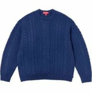 シュプリーム(Supreme)のLサイズ　supreme applique cable knit sweater(ニット/セーター)