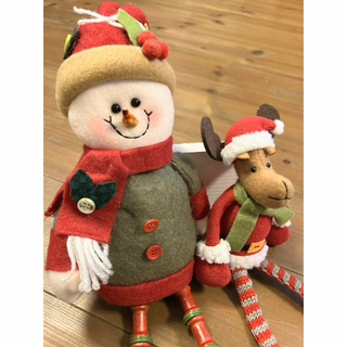 可愛いクリスマスドール2個セット 人形 ぬいぐるみ(ぬいぐるみ/人形)