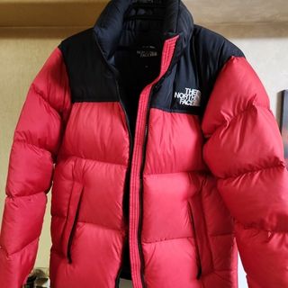 ザノースフェイス(THE NORTH FACE)の[けんけん様専用]　ノースフェイス　ヌプシ　ダウンジャケット　赤×黒(ダウンジャケット)