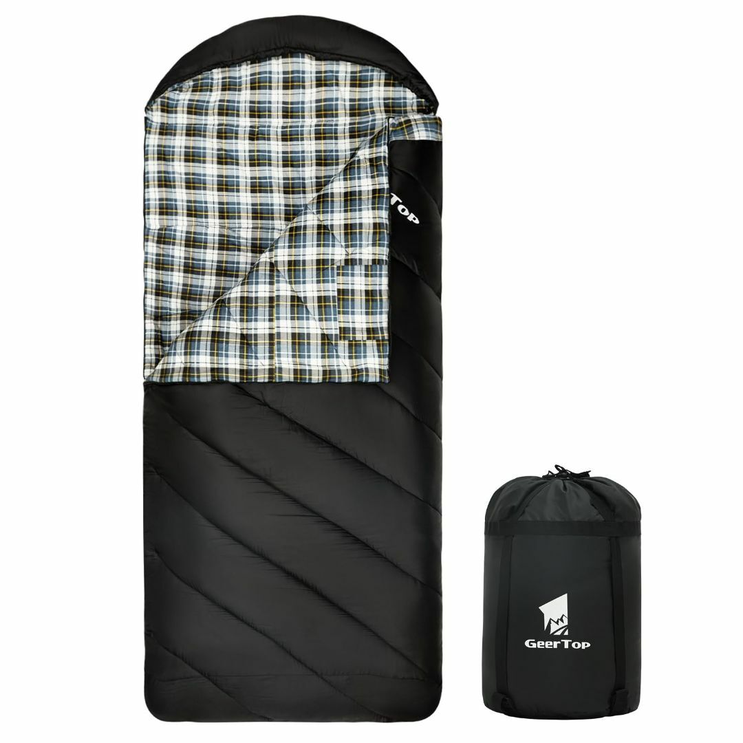 Geer Top 寝袋 ワイドサイズ 幅広 100cm 冬用 シュラフ 大きいサスポーツ/アウトドア
