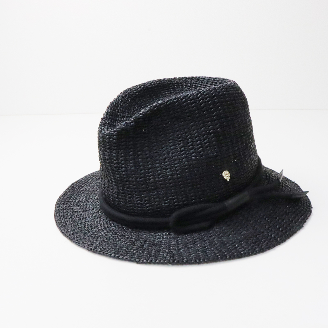 HELEN KAMINSKI(ヘレンカミンスキー)の美品 ヘレンカミンスキー HELEN KAMINSKI BILBAO FEDORA ラフィアハット/ブラック 小物【2400013645751】 レディースの帽子(ハット)の商品写真