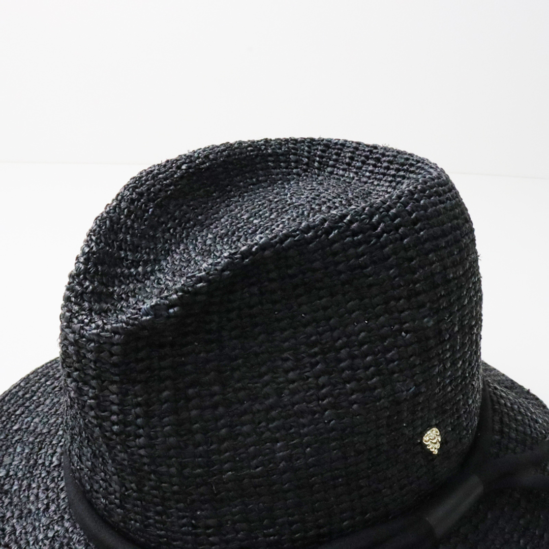 HELEN KAMINSKI(ヘレンカミンスキー)の美品 ヘレンカミンスキー HELEN KAMINSKI BILBAO FEDORA ラフィアハット/ブラック 小物【2400013645751】 レディースの帽子(ハット)の商品写真