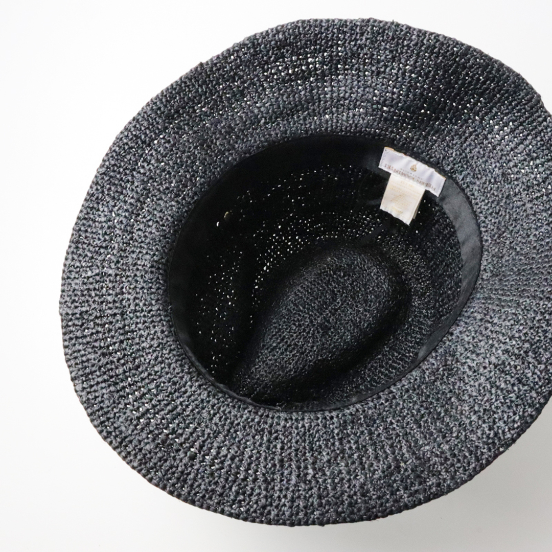 HELEN KAMINSKI(ヘレンカミンスキー)の美品 ヘレンカミンスキー HELEN KAMINSKI BILBAO FEDORA ラフィアハット/ブラック 小物【2400013645751】 レディースの帽子(ハット)の商品写真