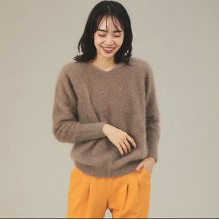 qualite - 【試着のみ美品】Qualite カリテ　フォックス　ラクーンファーニット