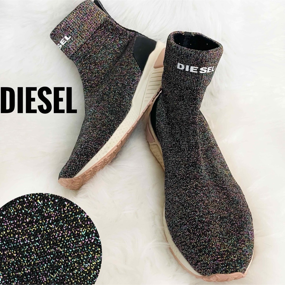 ラッピング不可 ディーゼル✳︎DIESEL✳︎ラメ グリッター ソックス